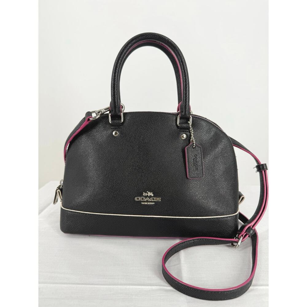 Coach Mini Sierra Crossbody Satchel F13310 in Black Multi Edgepaint